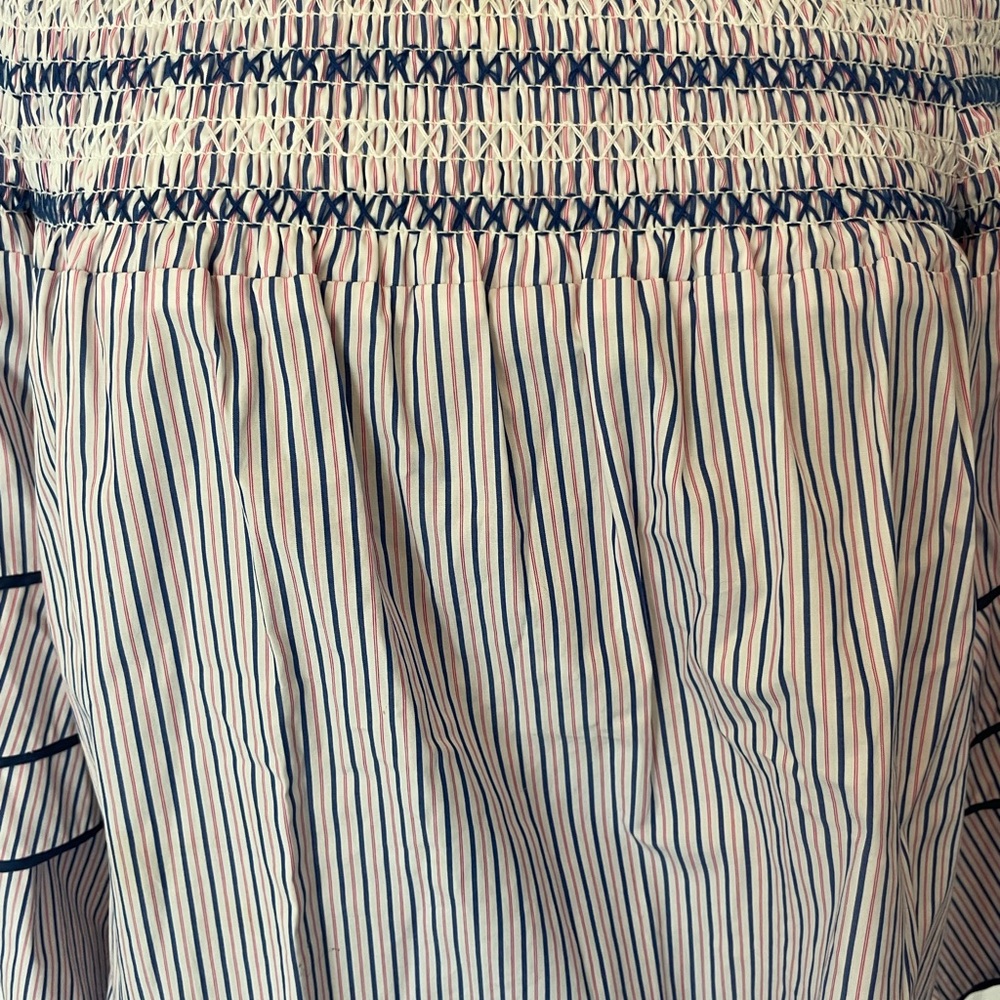 Parker Striped Off-Shoulder Women's Top M - Picture 2 of 5